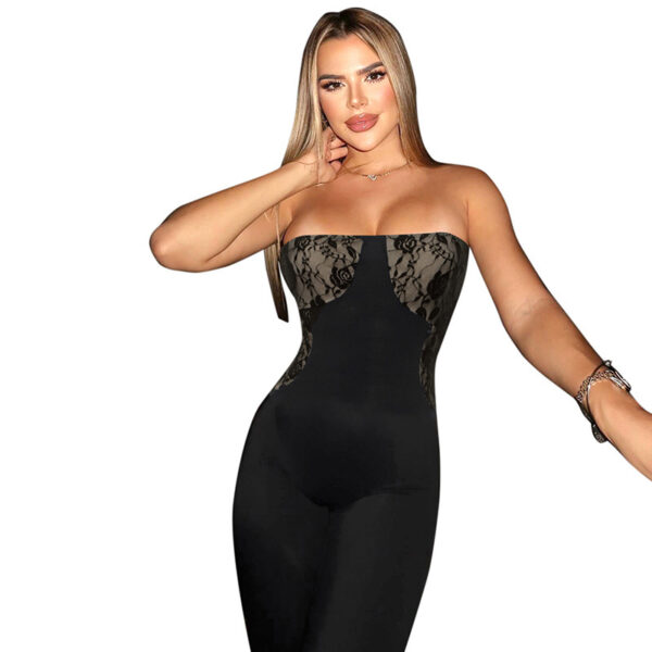Silhouettes Strapless Backless Tube Top Jumpsuit – Women's One-Piece Elegance - Image 2
